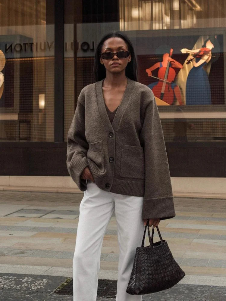 Knitted Cardigan Brown