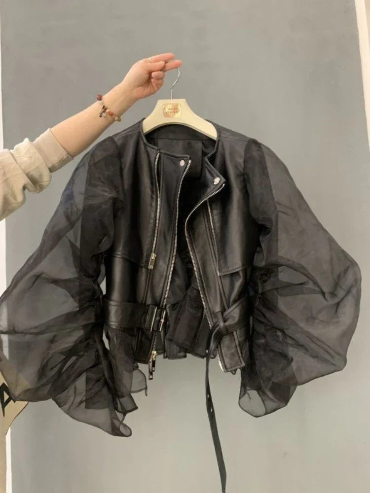 Ruffled Mesh Jacket