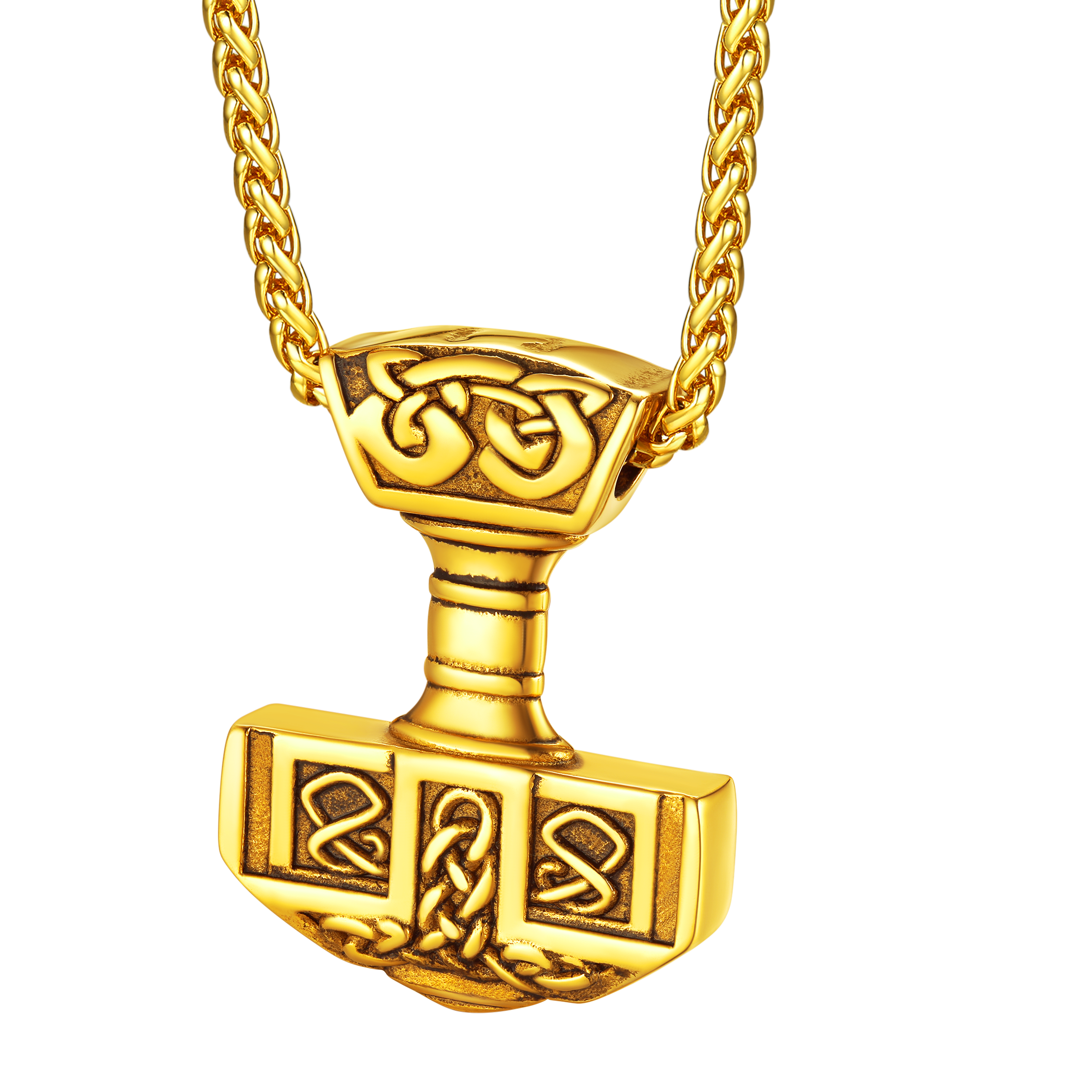 Faithheart Norse Viking Thor's Hammer Necklace Mjolnir Pendant for