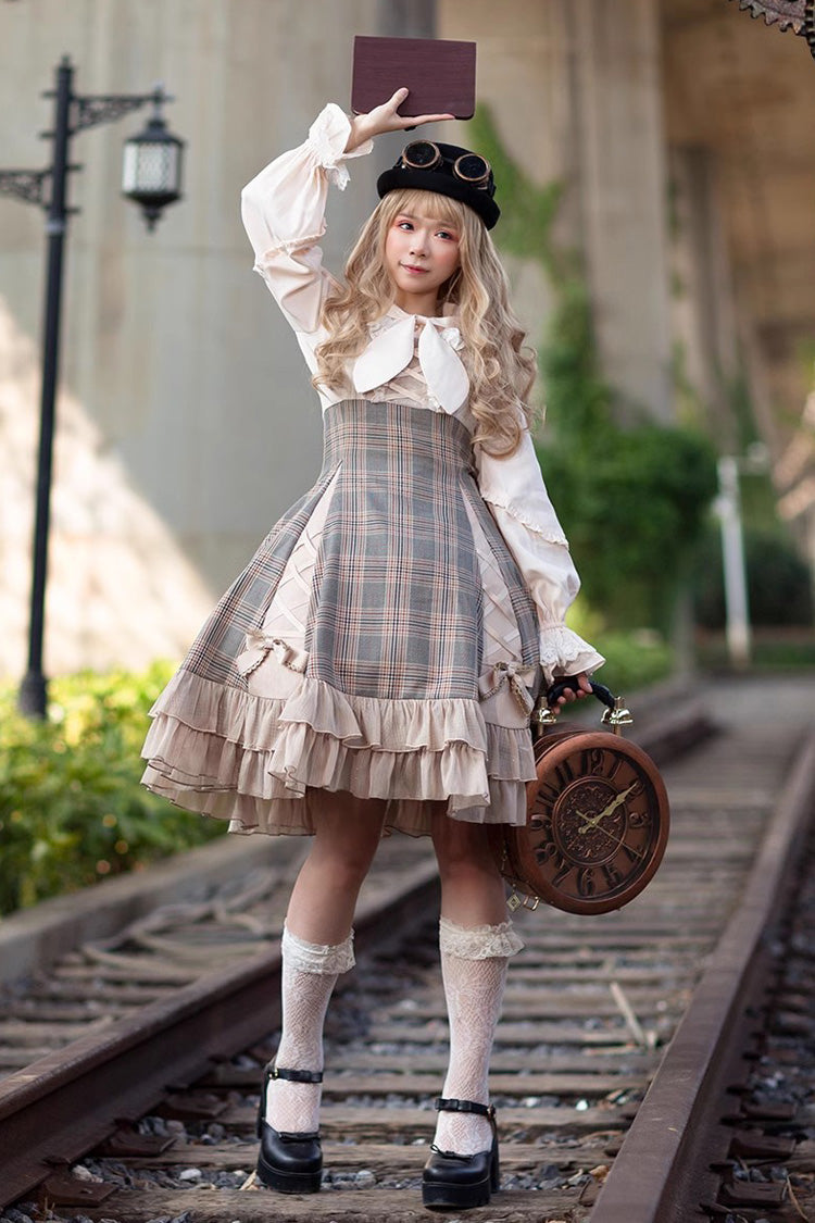 Multi-color Backlight Memoirs Slim Bowknot Sleeveless Ruffle Classic Lolita Dress