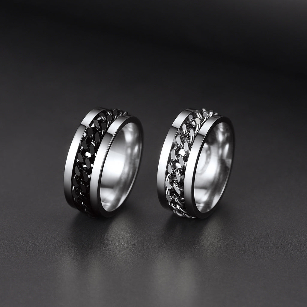 Cuban Chain Fidget Ring for Anxiety