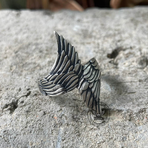 Angel Descends Sterling Silver Ring