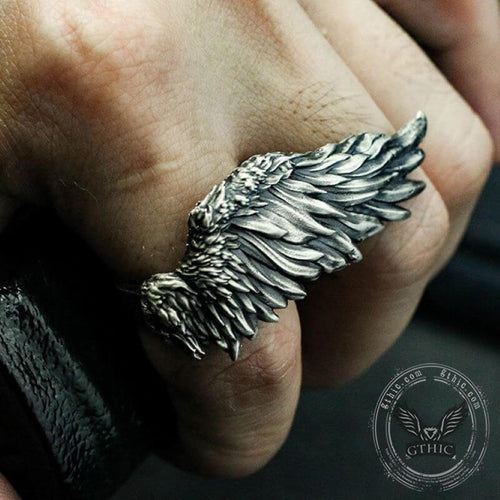 Angel Wing Sterling Silver Ring