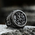 Archangel Saint Michael Stainless Steel ’s Ring Handcrafted