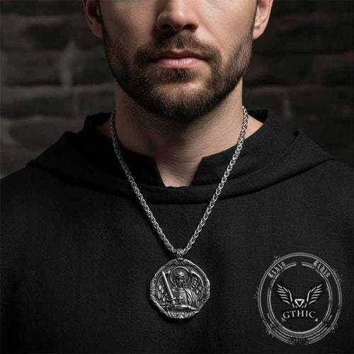 Archangel St. Michael Protects Us Stainless Steel Pendant