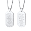 The Archangel Saint Michael Dog Tag Necklace for