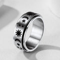 Faithheart Moon Star Sun Ring Fidget Ring for Anxiety