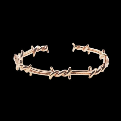 Barbed Wire Open Cuff Bracelet
