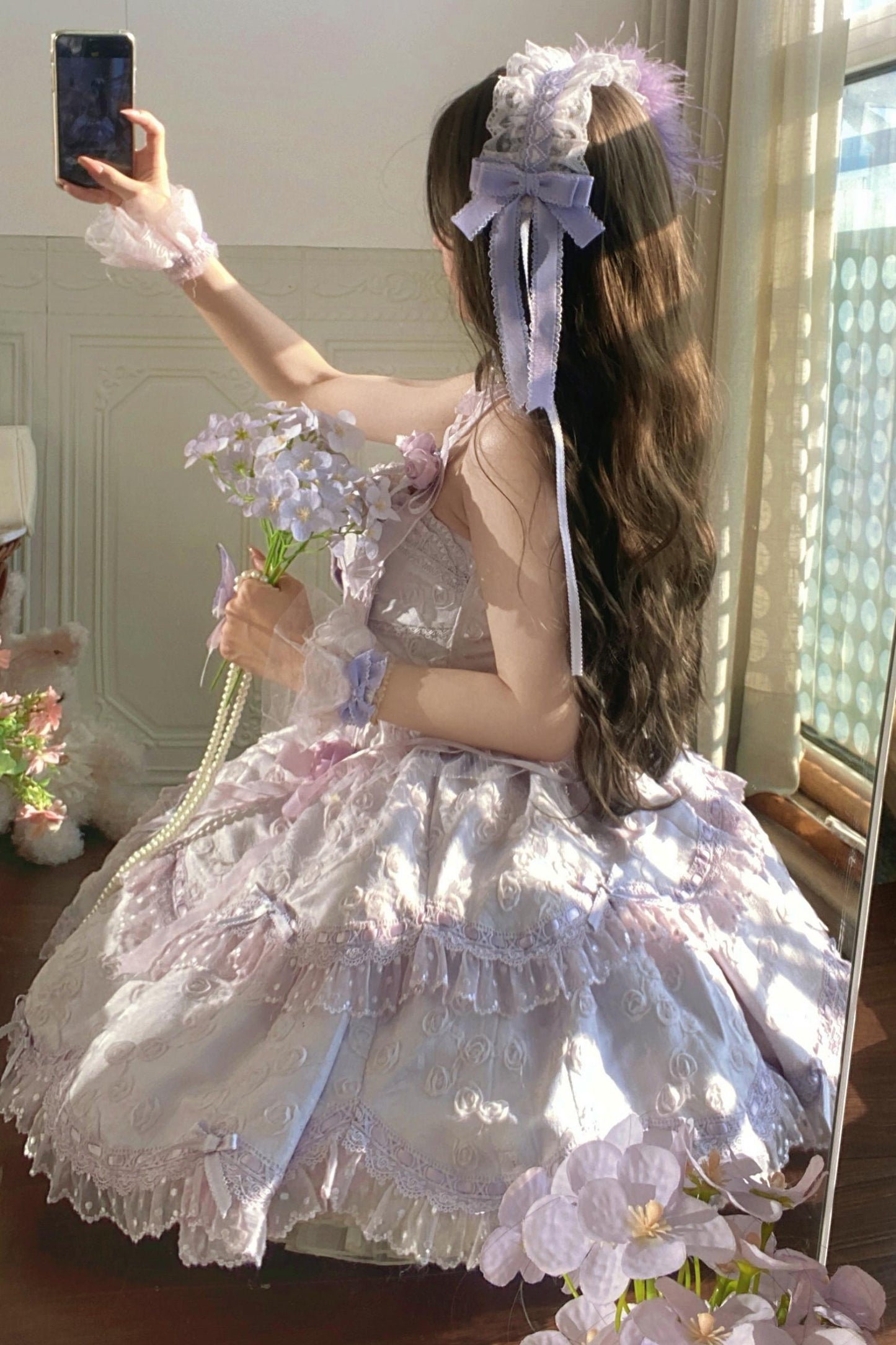 [pre-order] Candy Color Dreamy Doll Lolita Dress + Hair Accessories