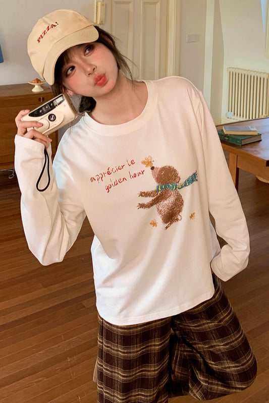 Sweet Bear Print Top