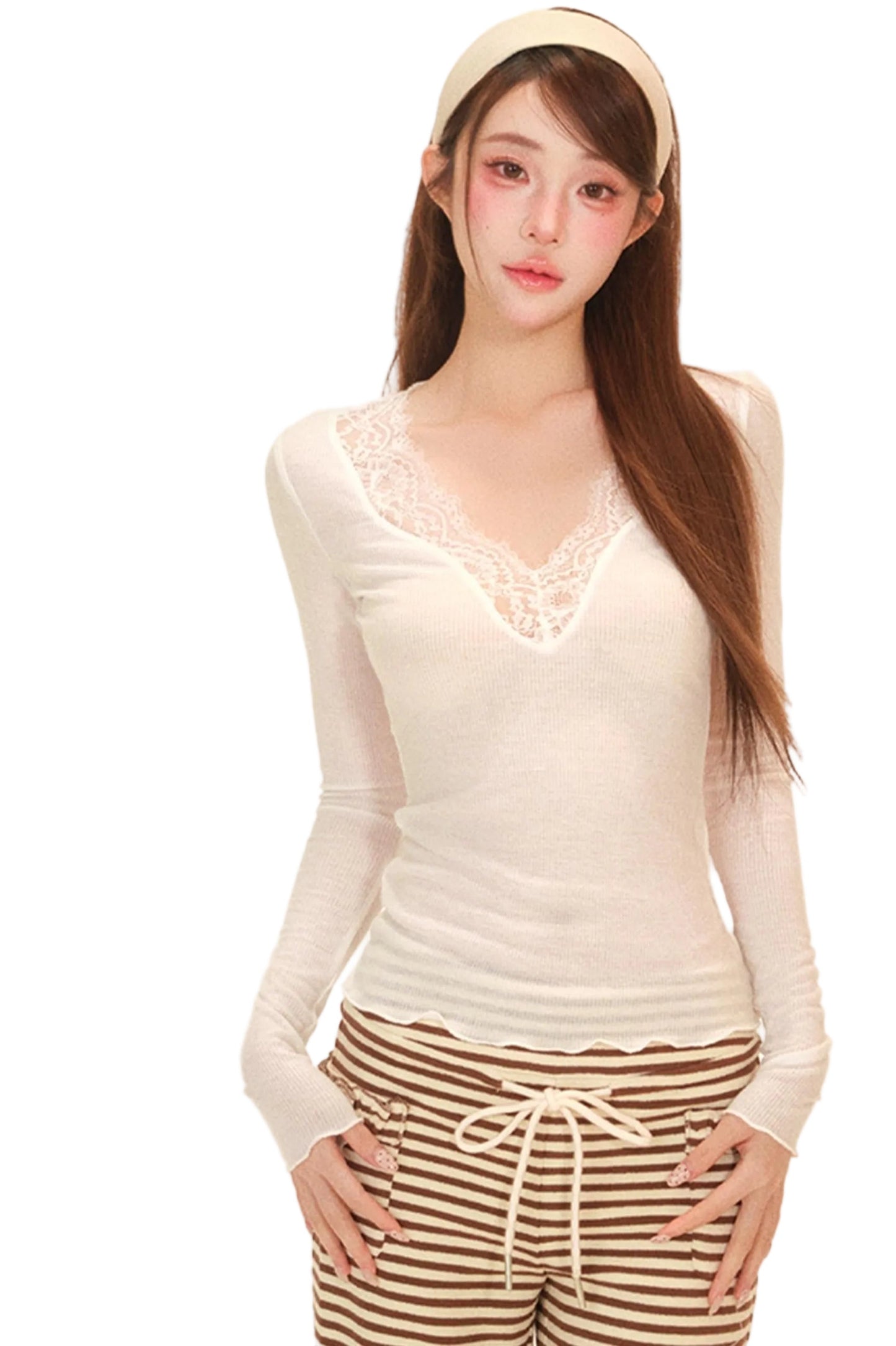 Lace Patchwork Sweet Top