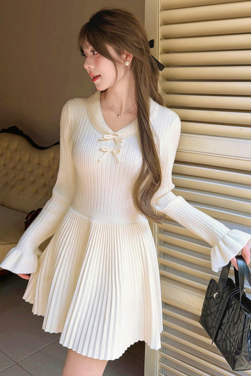Pleated Sweet Knit Dress