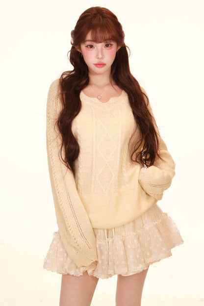 Loose Sweet Girly Top + Skirt
