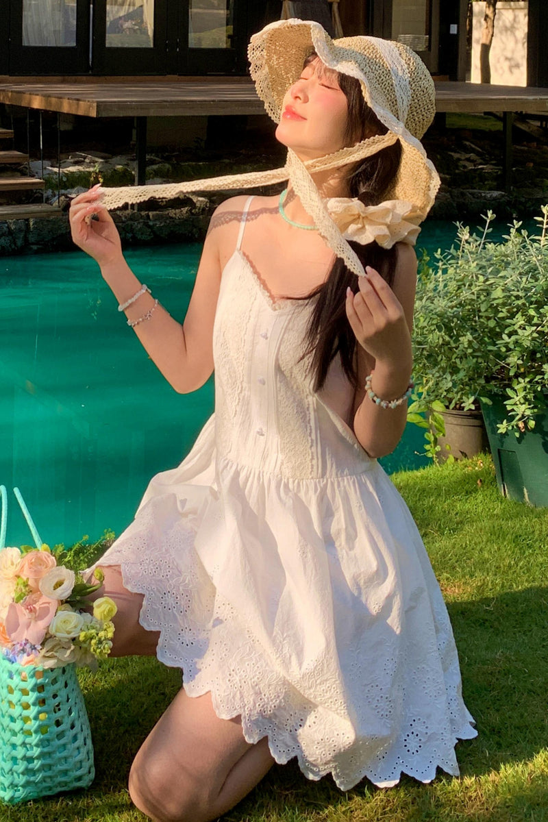 Lace Patchwork Strap Dress