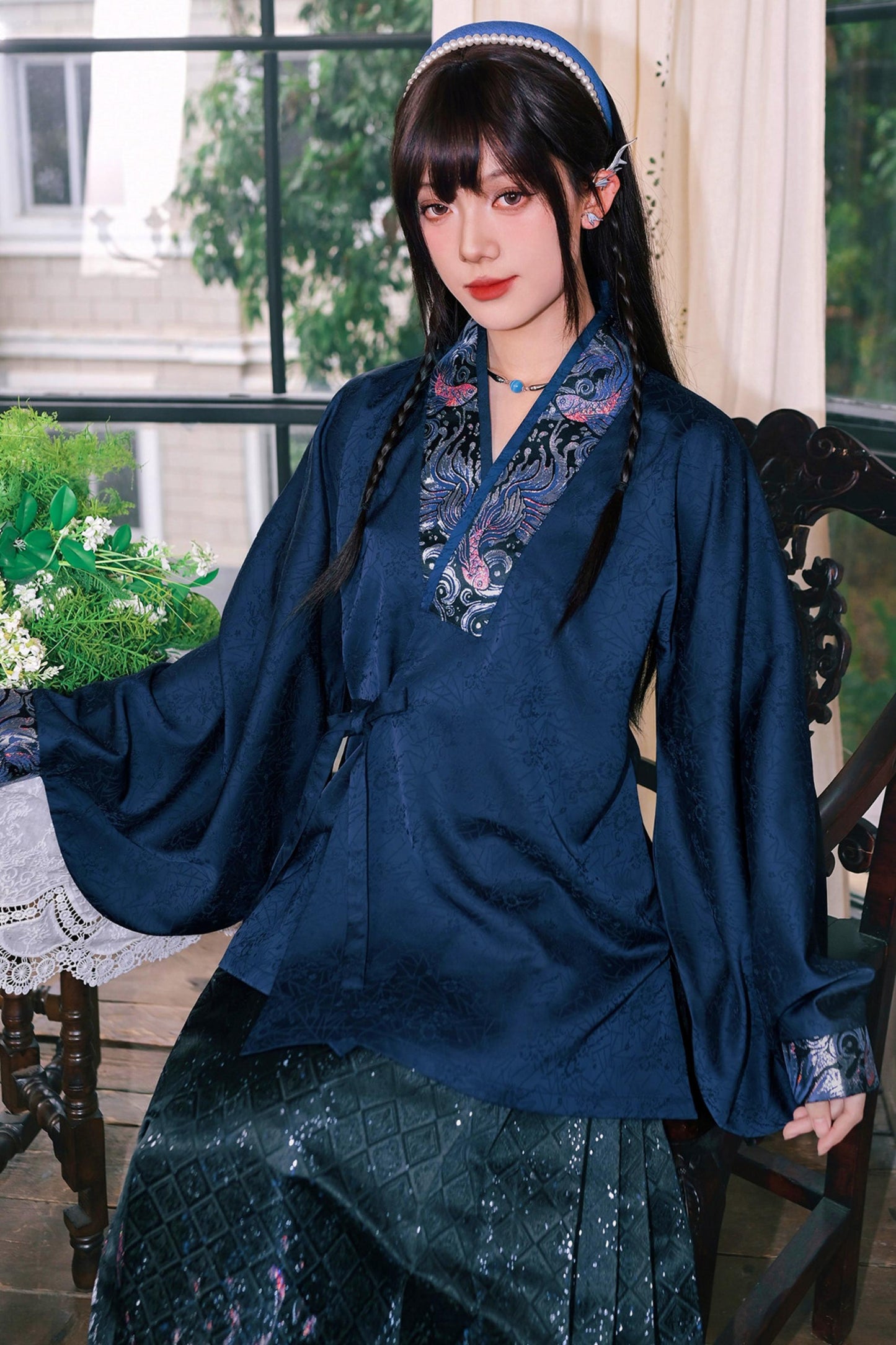 Gold Woven Hanfu Blouse