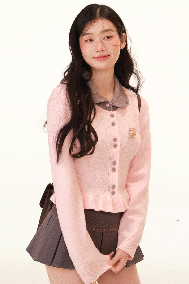 Color Block Drape Cardigan