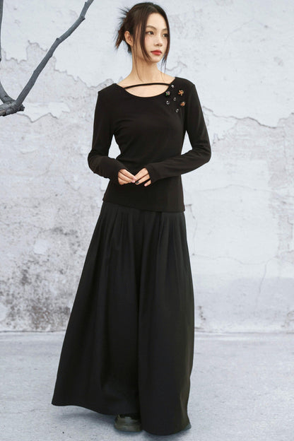 Crystal Button Velvet Knitted Top