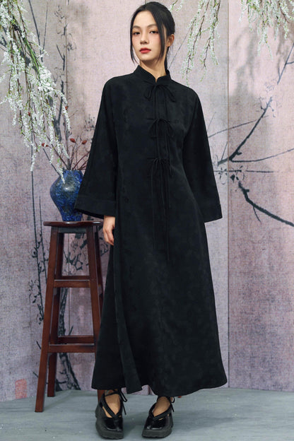 Jacquard Chinese-style Long Dress