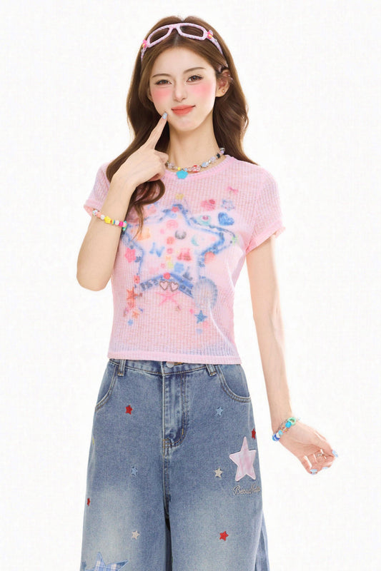 Graffiti Slim Fit Top