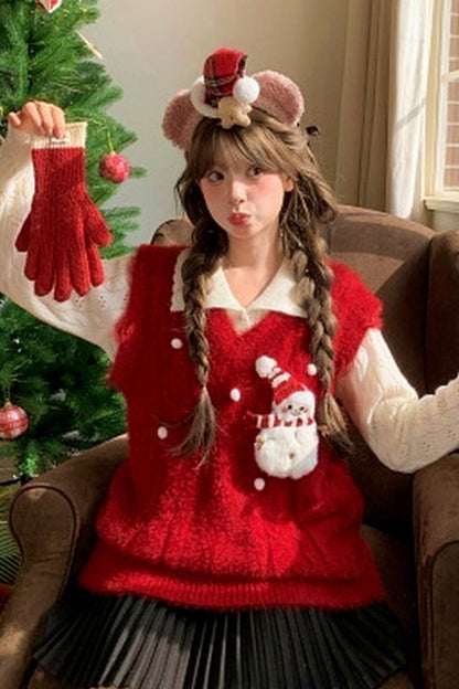Sweet Winter Knit Vest + Sweater