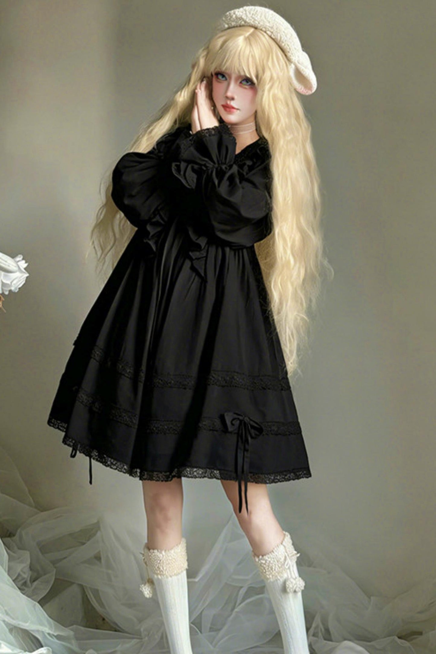 Lace Ribbon Gothic Princess Dress