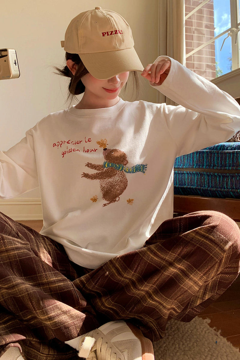 Sweet Bear Print Top