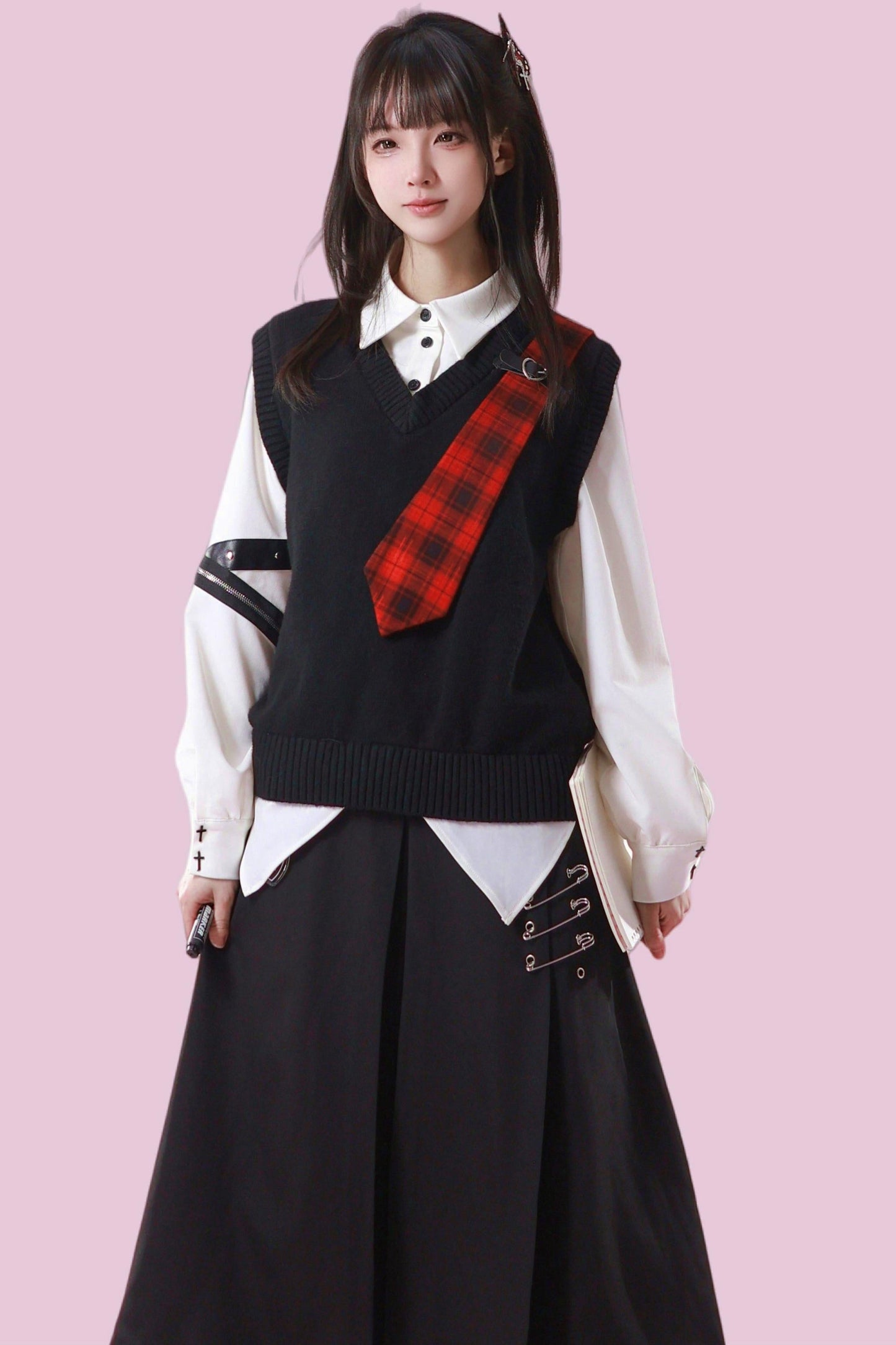 Patchwork Two Piece Tie Design Top