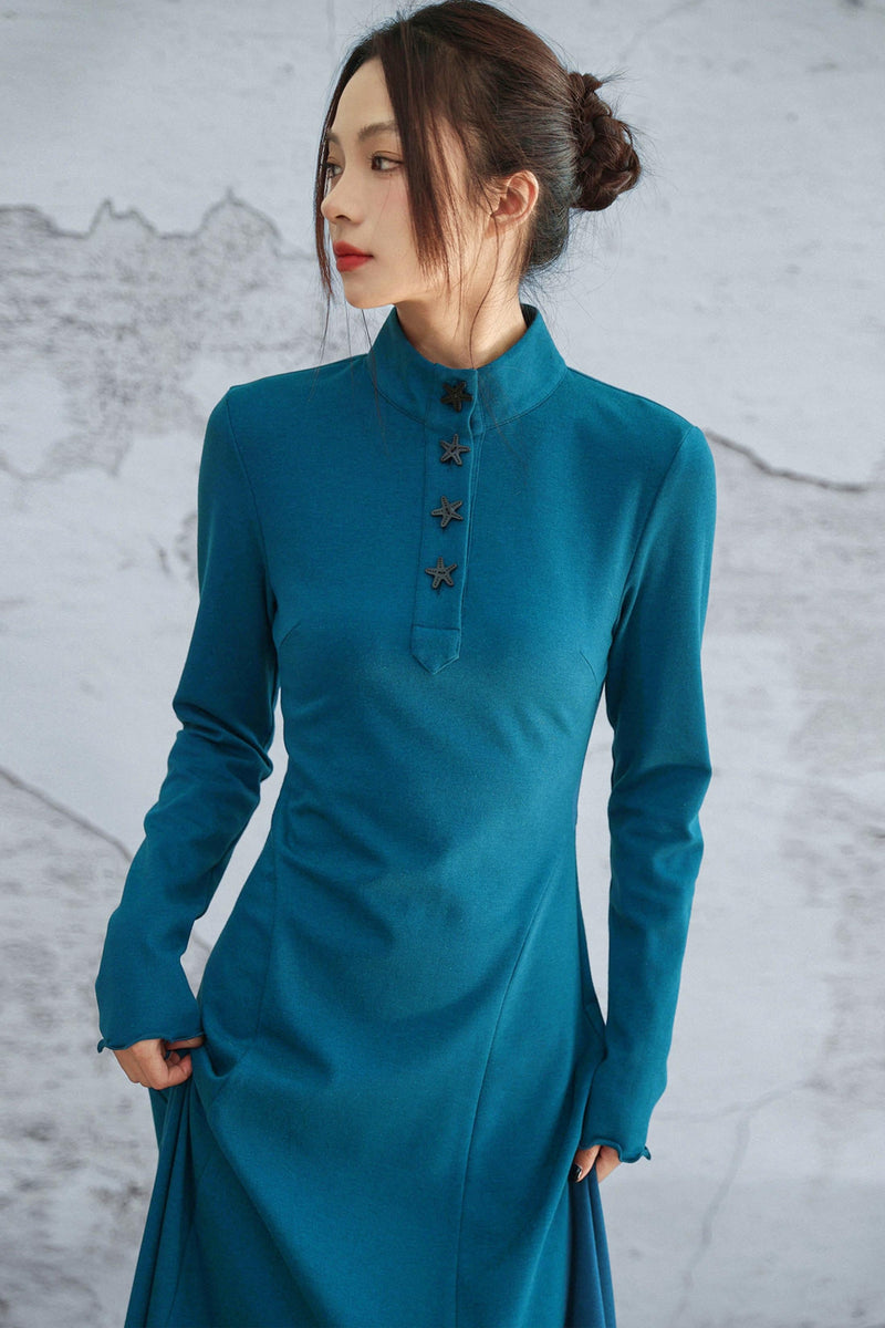 Blue Mode Chinese-style Dress