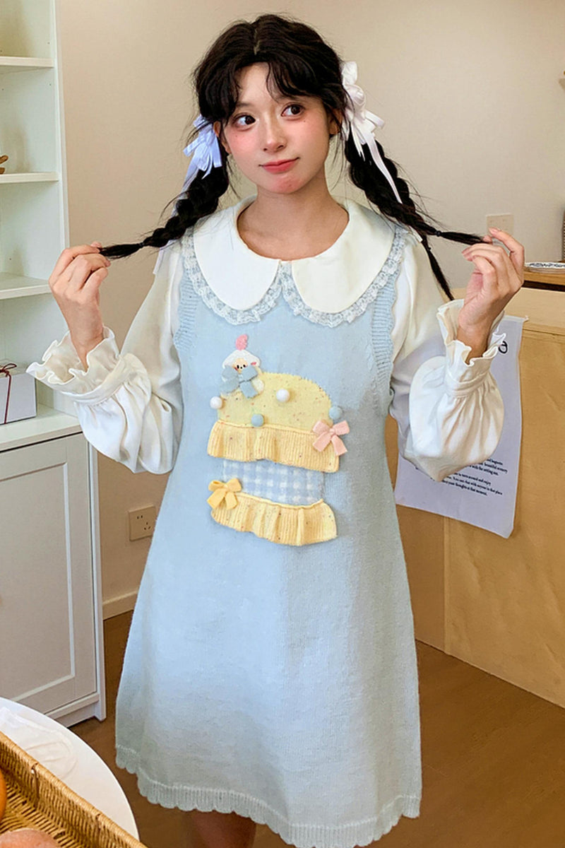 Mori Girl Knitted Vest + Dress