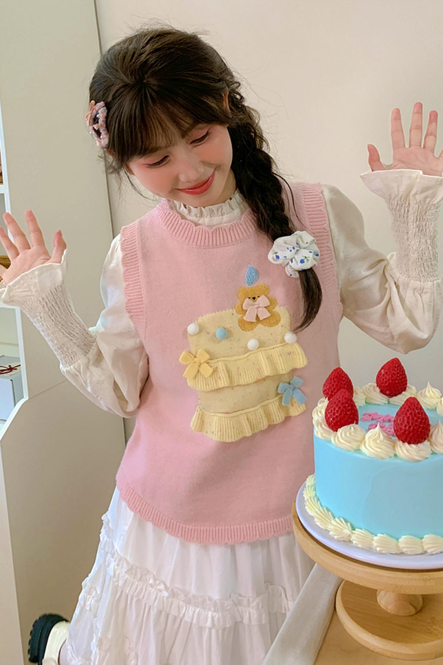 Mori Girl Knitted Vest + Dress