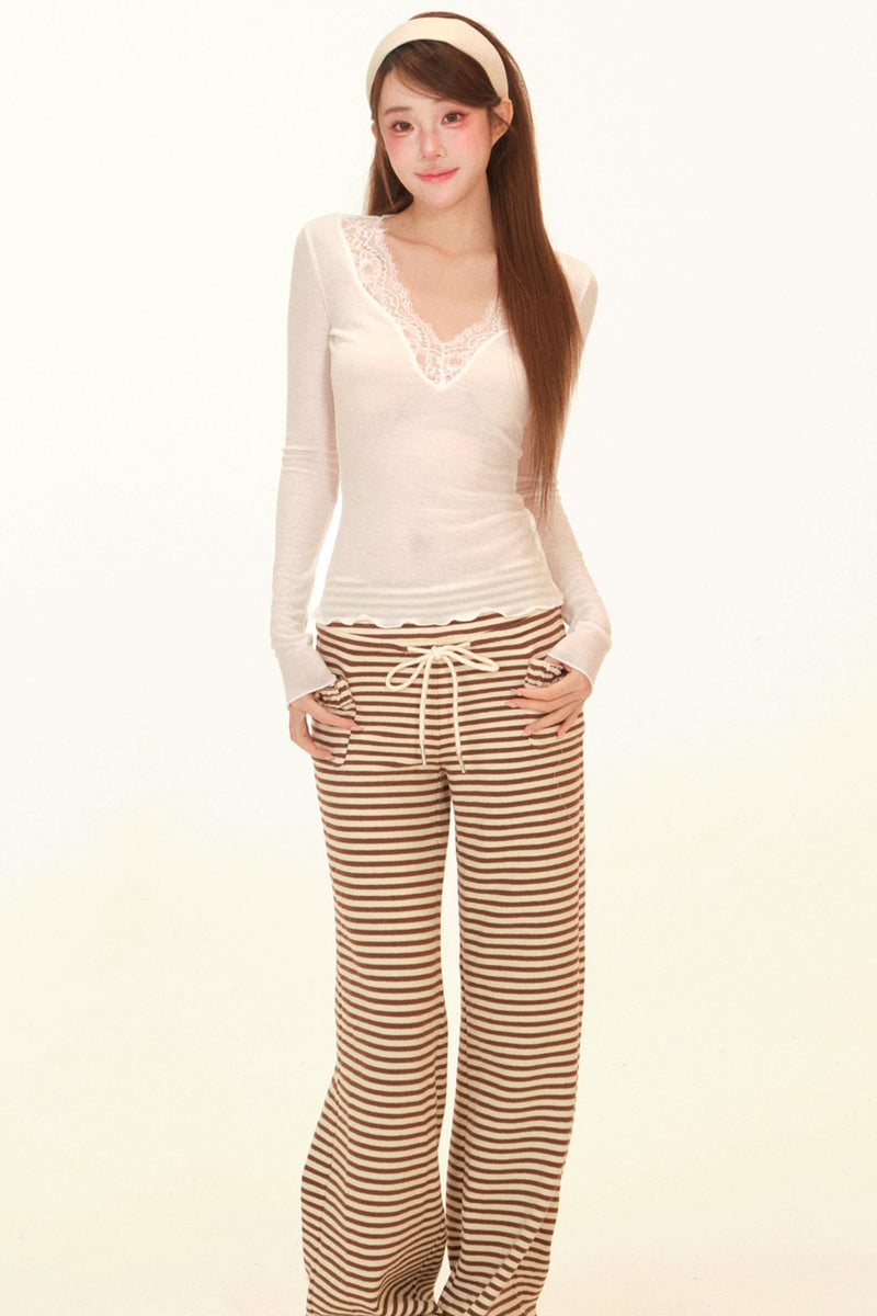 Lace Patchwork Sweet Top