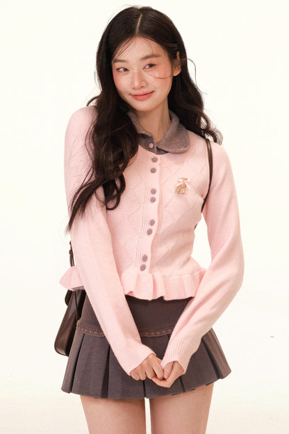 Color Block Drape Cardigan