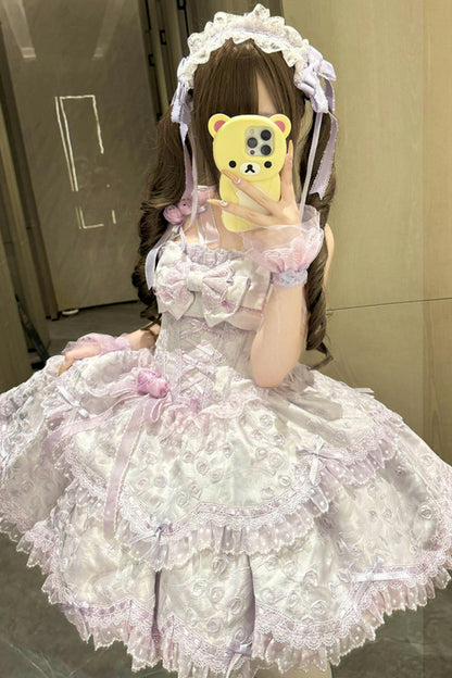 [pre-order] Candy Color Dreamy Doll Lolita Dress + Hair Accessories