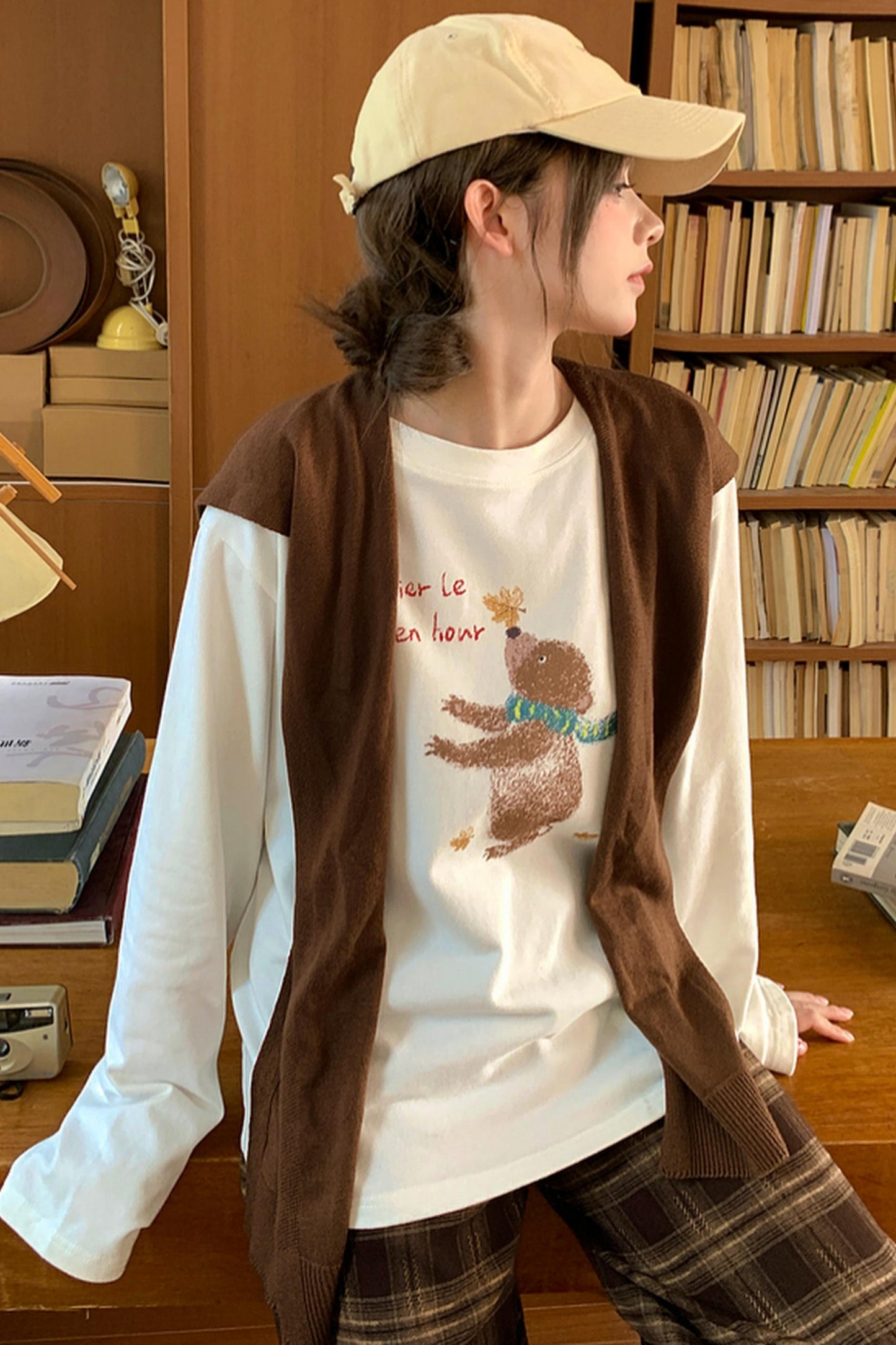 Sweet Bear Print Top