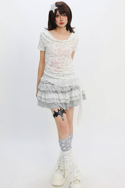 Y2k Star Ribbon Fairy Top