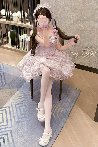 [pre-order] Candy Color Dreamy Doll Lolita Dress + Hair Accessories