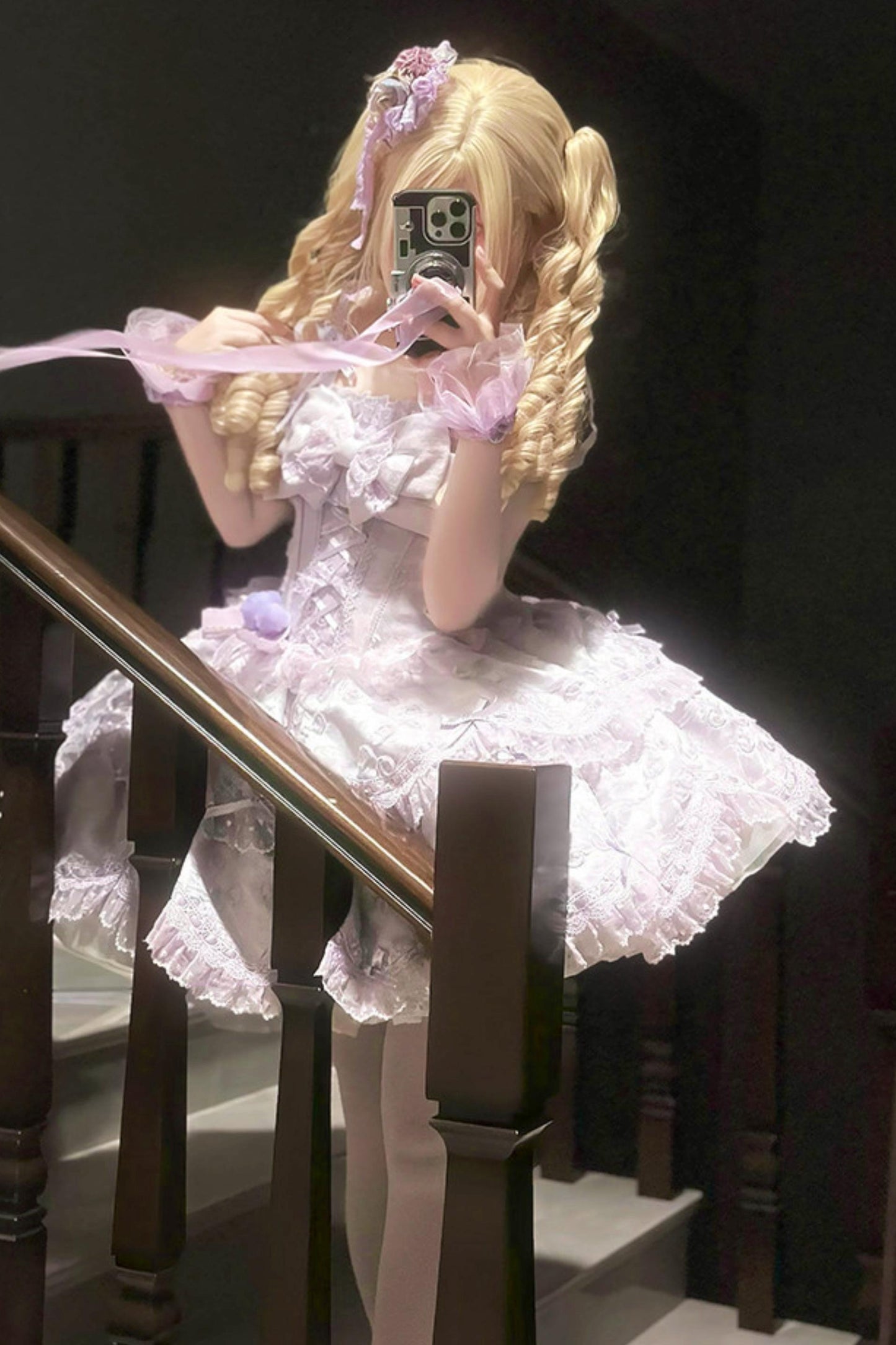 [pre-order] Candy Color Dreamy Doll Lolita Dress + Hair Accessories