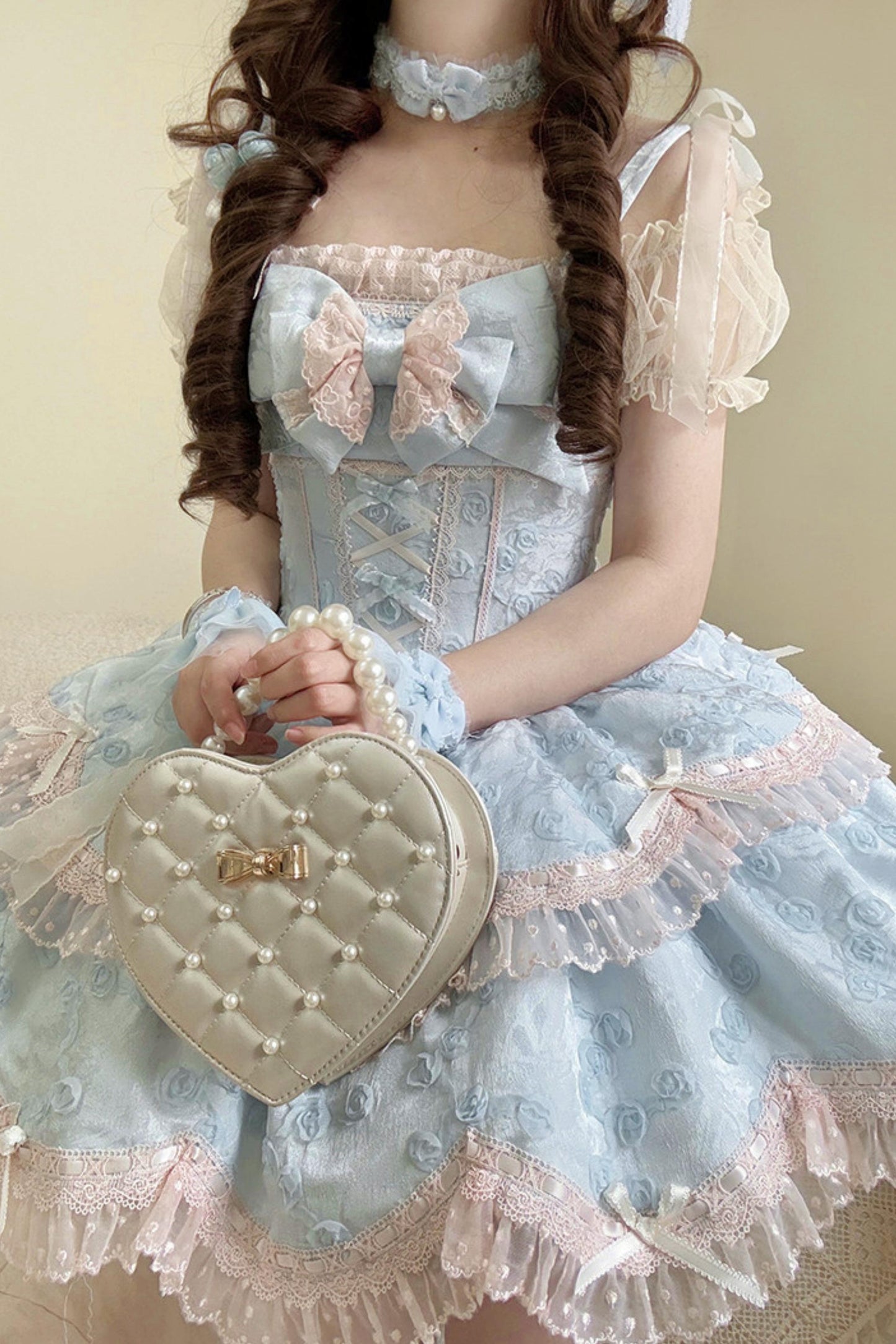[pre-order] Candy Color Dreamy Doll Lolita Dress + Hair Accessories