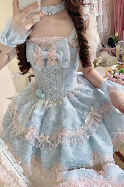 [pre-order] Candy Color Dreamy Doll Lolita Dress + Hair Accessories