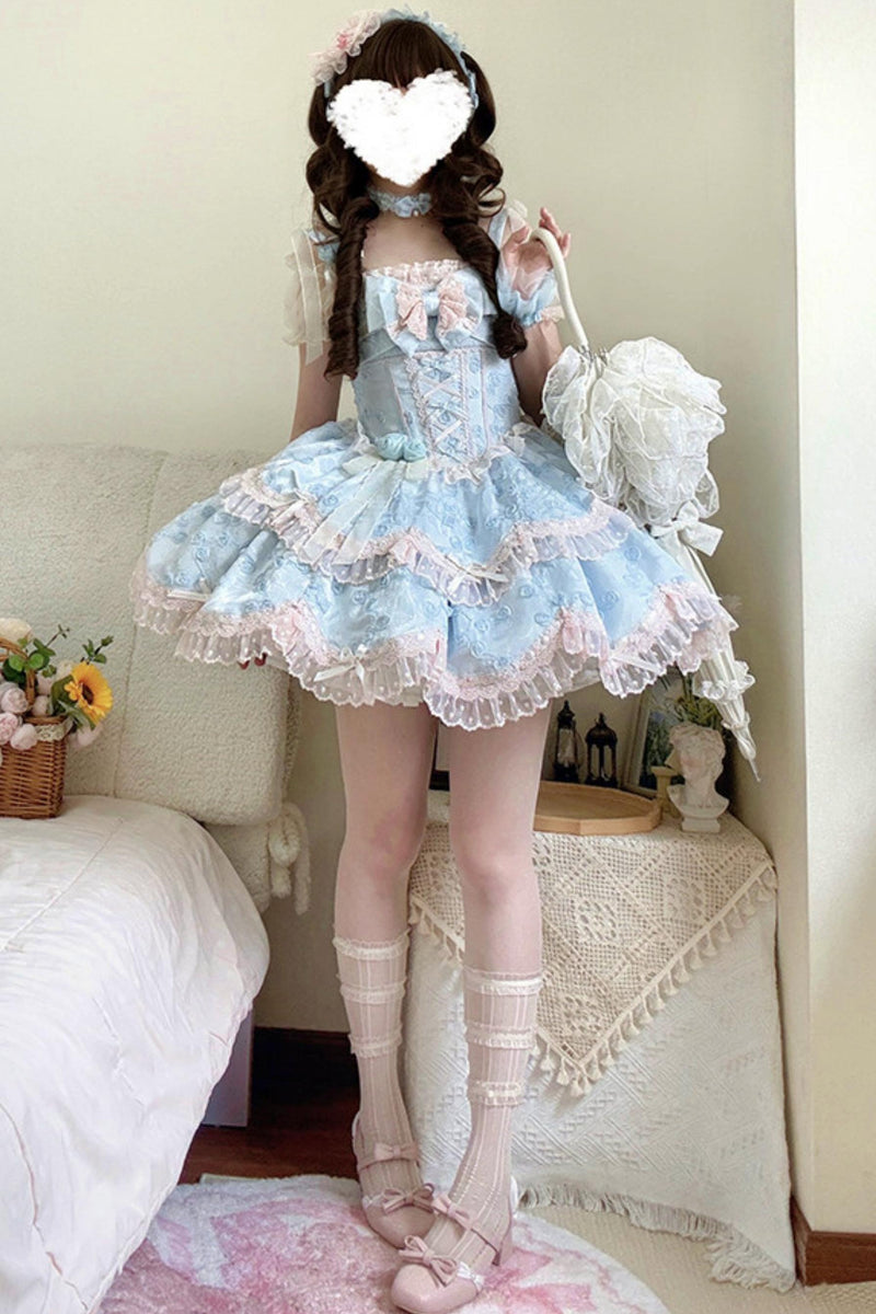 [pre-order] Candy Color Dreamy Doll Lolita Dress + Hair Accessories
