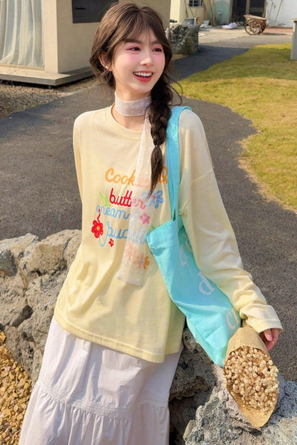 Mori Girl Round Neck Top