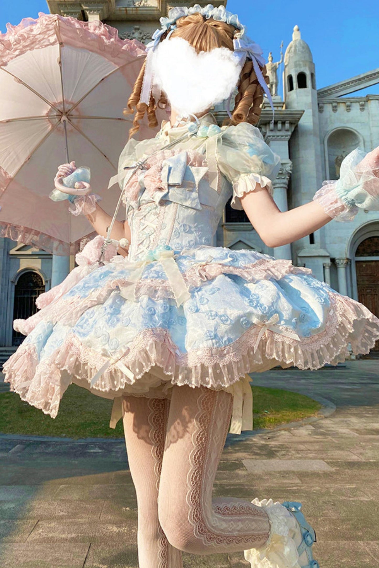 [pre-order] Candy Color Dreamy Doll Lolita Dress + Hair Accessories