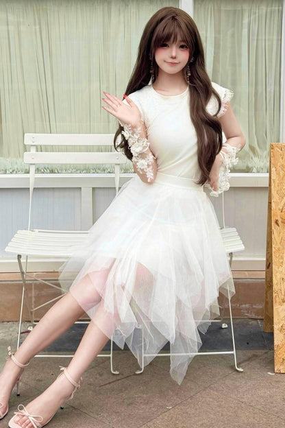 Fairy Lace Feather Top + Skirt