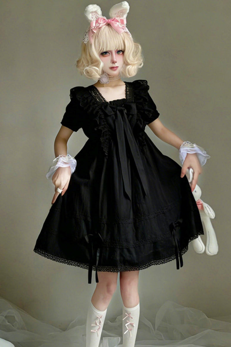 Lace Ribbon Gothic Princess Dress