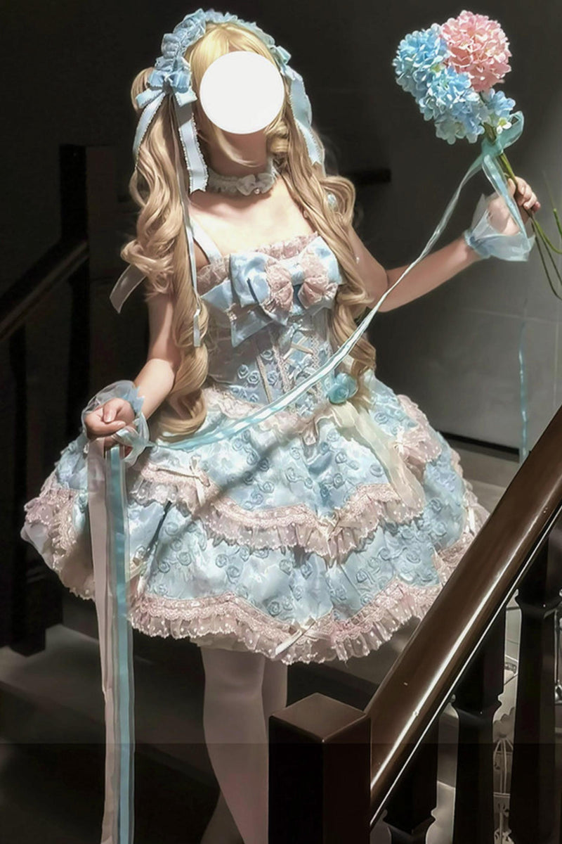[pre-order] Candy Color Dreamy Doll Lolita Dress + Hair Accessories