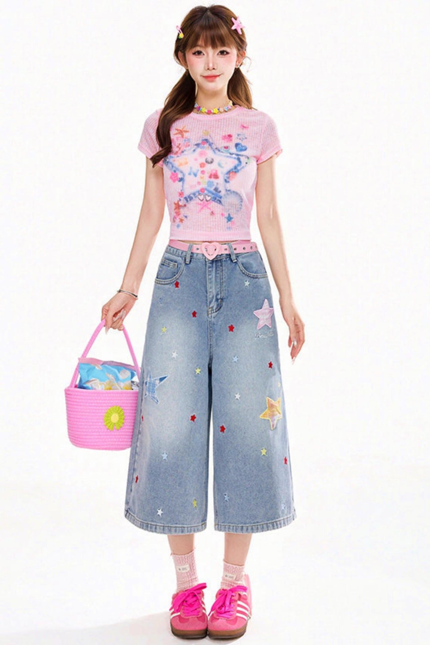 Graffiti Print Slim Top