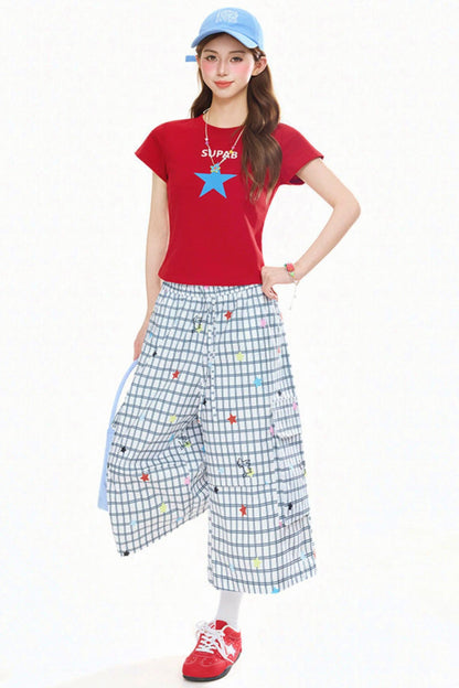 Retro Star Print Top