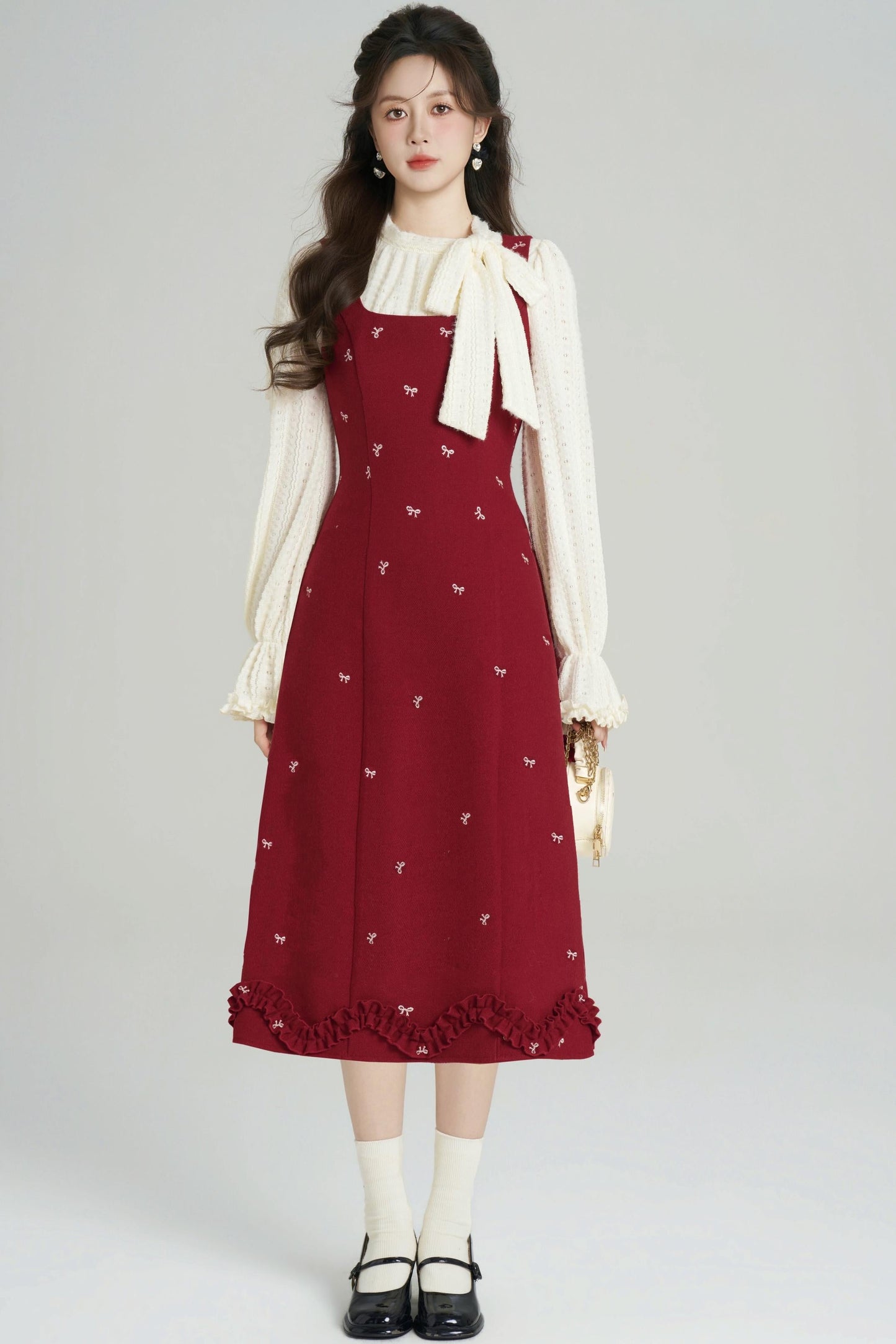 Sweet Red Vest Dress + Tops