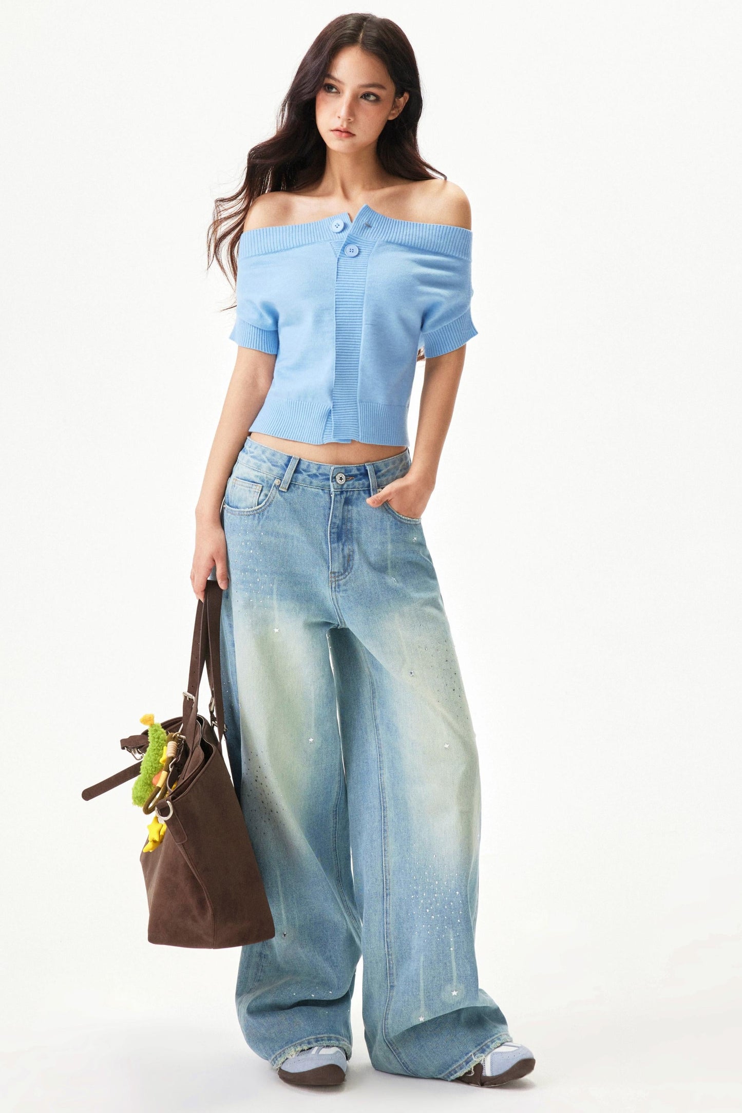 Y2k Blend Off Shoulder Top