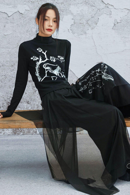 Artistic Knit Slim Fit Top